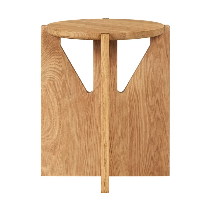 Simple tabouret rond Ø36 cm - Chêne verni chaud - Kristina Dam Studio