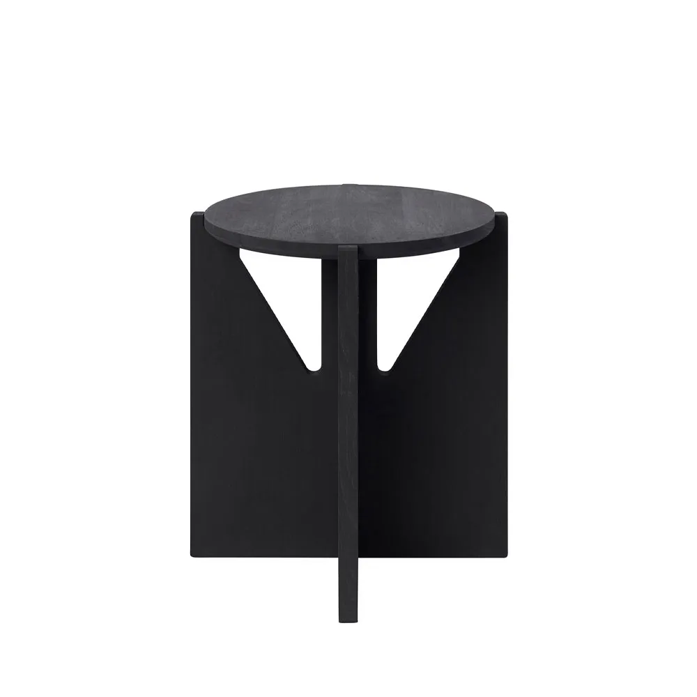 Kristina Dam Studio Stool tabouret rond Oak black, Ø36x42 cm