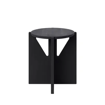 Stool tabouret rond - Oak black, Ø36x42 cm - Kristina Dam Studio