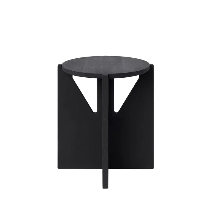Stool tabouret rond - Oak black, Ø36x42 cm - Kristina Dam Studio