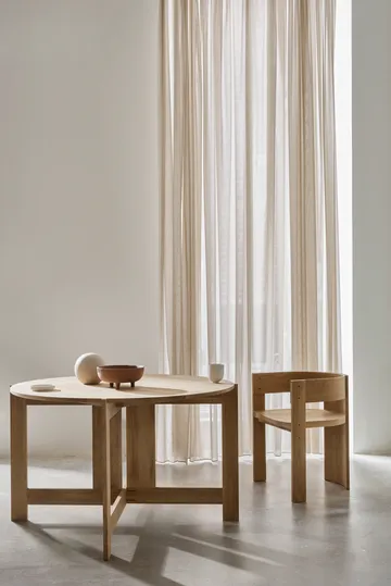 Table à manger Collector Ø120x74 cm - Chêne laqué chaud - Kristina Dam Studio