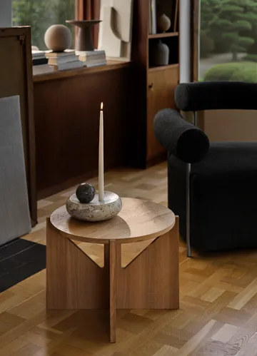 Table basse Simple Ø52 cm - Chêne laqué chaud - Kristina Dam Studio