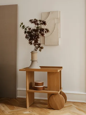 Table d'appoint Axis 42x80 cm - Chêne verni chaud - Kristina Dam Studio