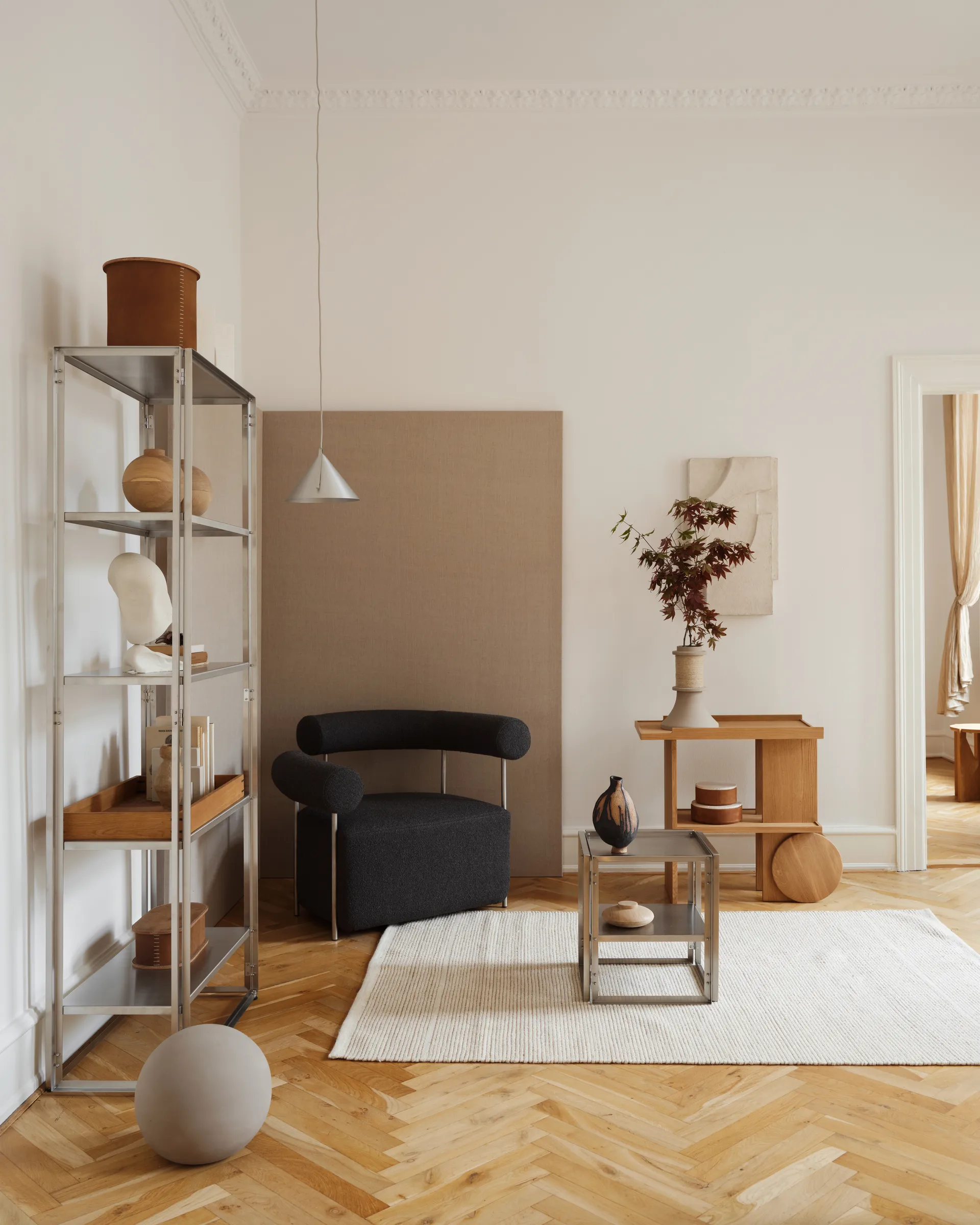 Table d'appoint Axis 42x80 cm, Chêne verni chaud Kristina Dam Studio