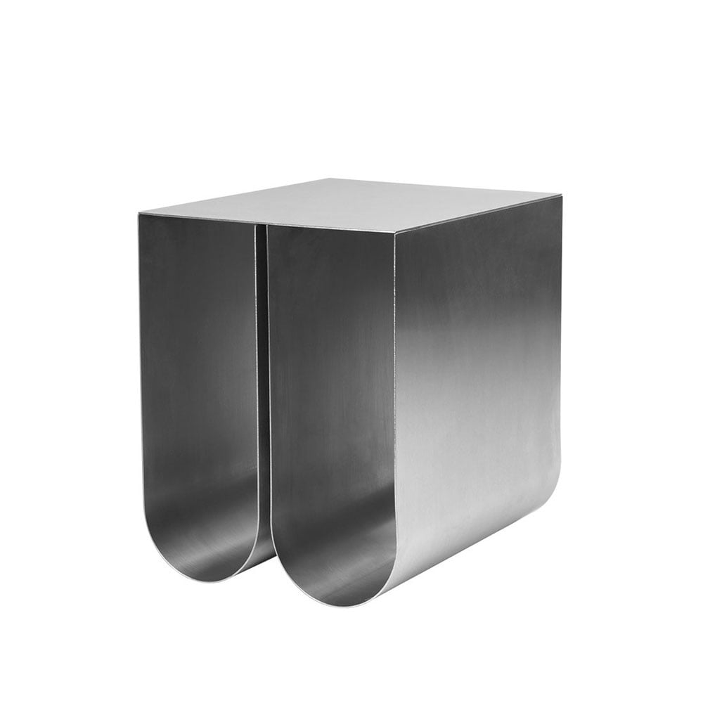 kristina dam studio table d'appoint curved stainless steel