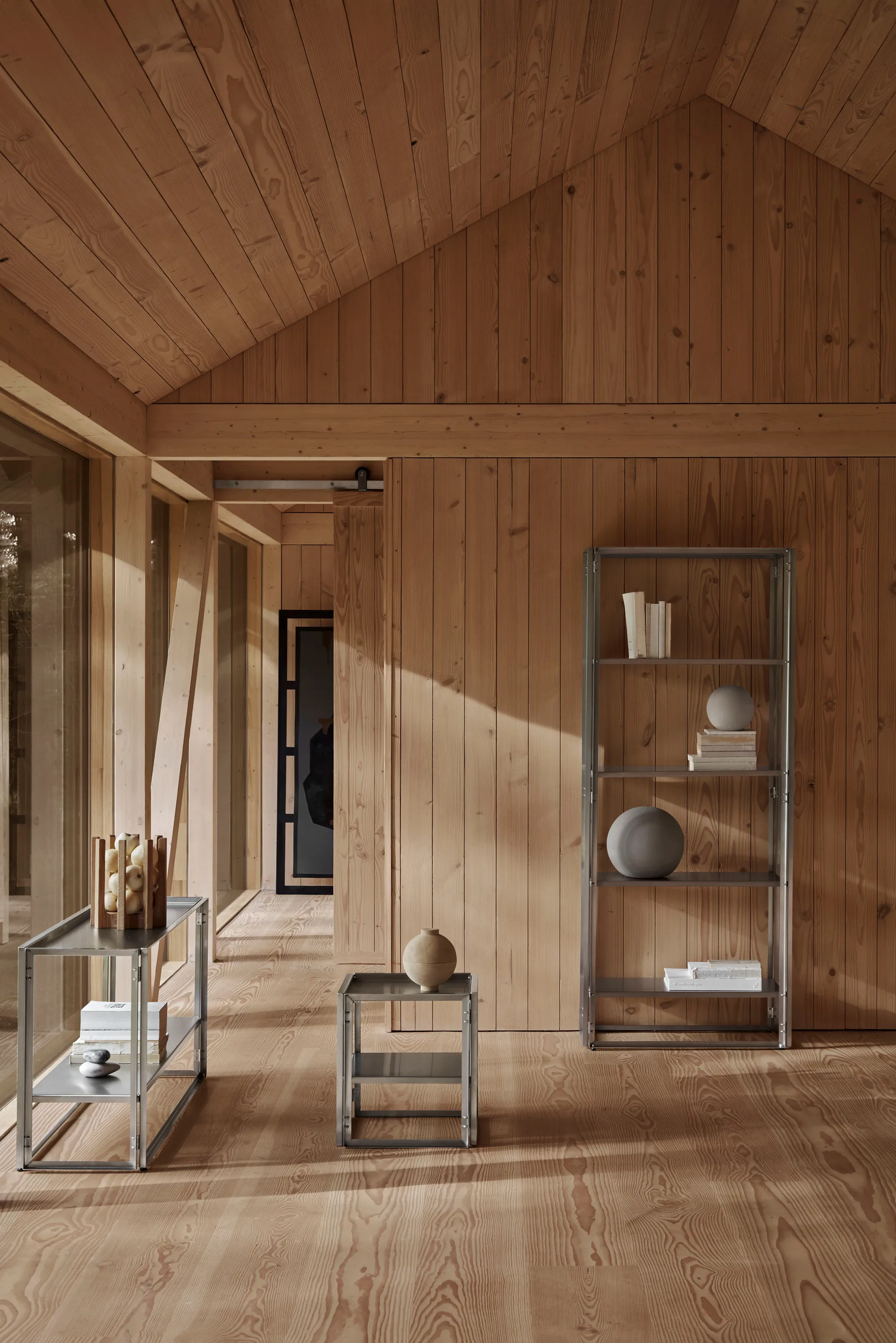 Table d’appoint pliable 40x40 cm, Acier inoxydable brossé Kristina Dam Studio