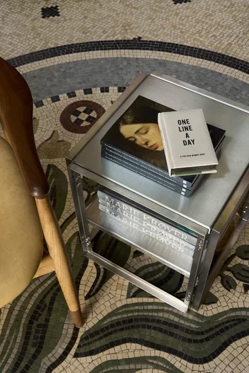 Table d’appoint pliable 40x40 cm - Acier inoxydable brossé - Kristina Dam Studio