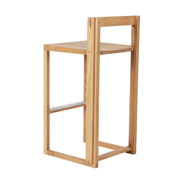 Tabouret de bar Outline 75 cm - Chêne laqué chaud-acier brossé - Kristina Dam Studio