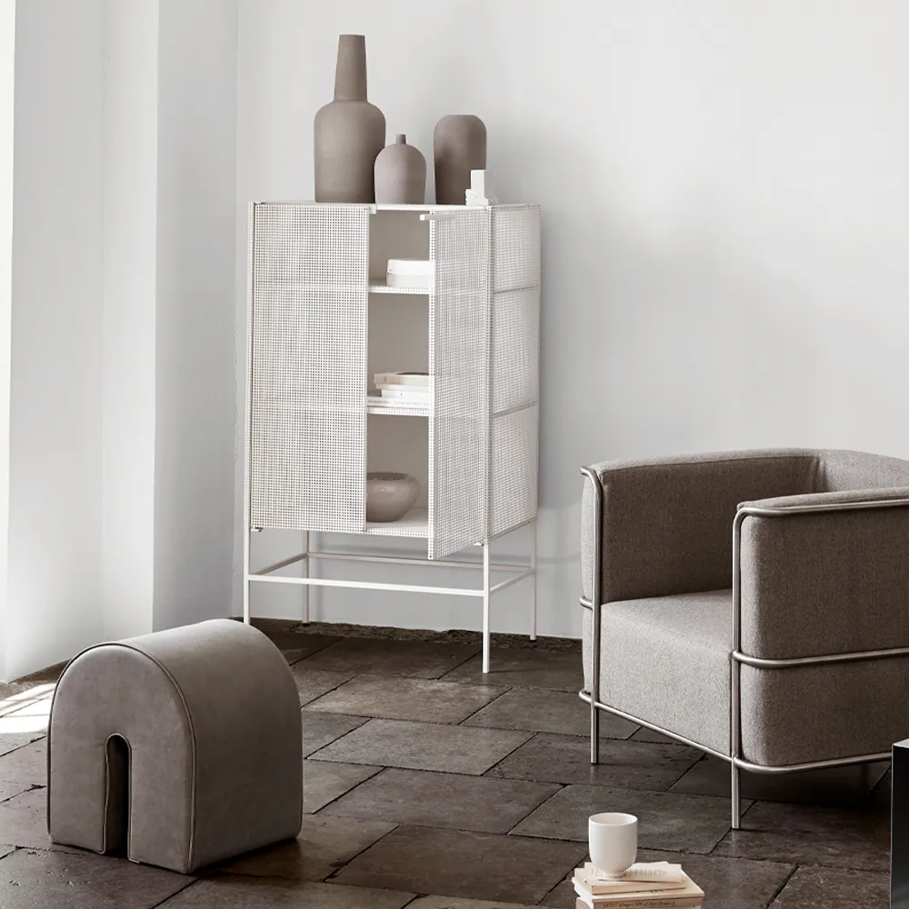 Vase Dome, grey engobe, medium Kristina Dam Studio