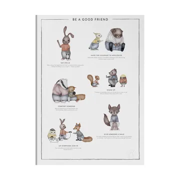 Affiche Be a good friend - 30x40 cm - Kunskapstavlan®