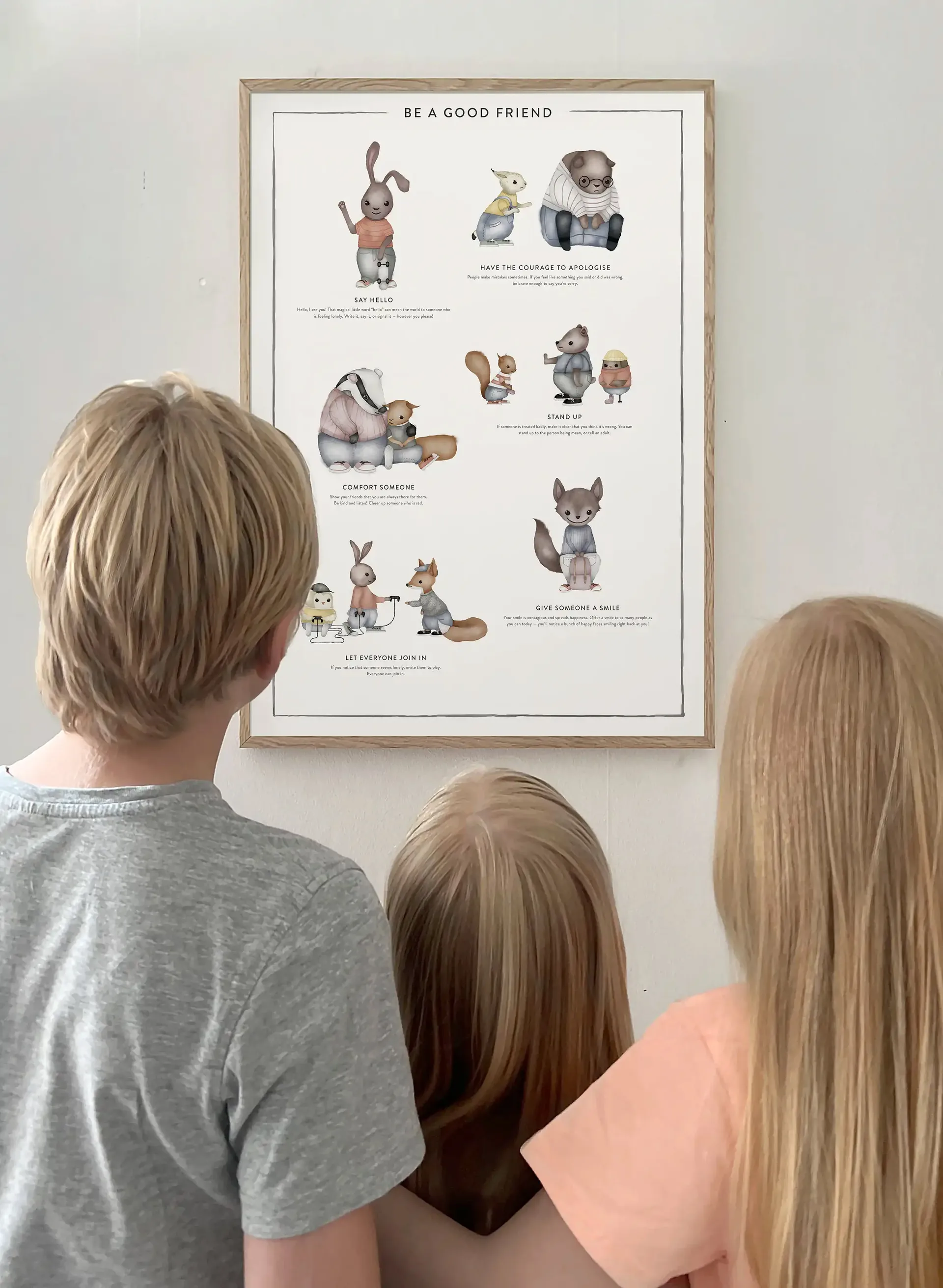 Affiche Be a good friend, 50x70 cm Kunskapstavlan®