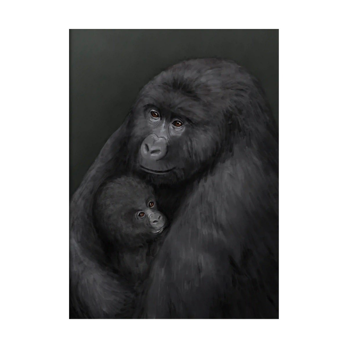 Kunskapstavlan Affiche Bergsgorillan 30x40 cm | Design Scandinave | Posters | Multi