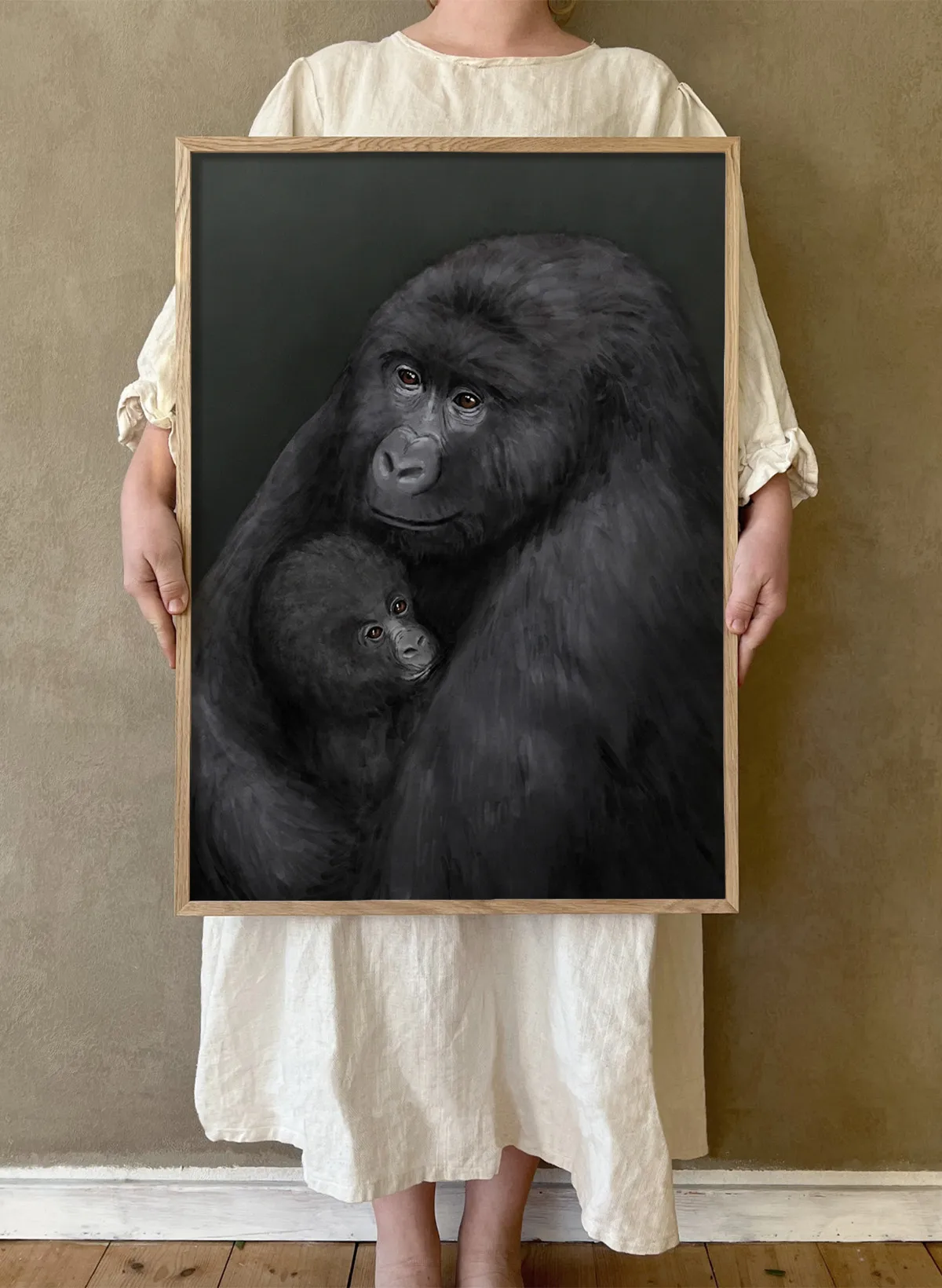 Affiche Bergsgorillan, 30x40 cm Kunskapstavlan®