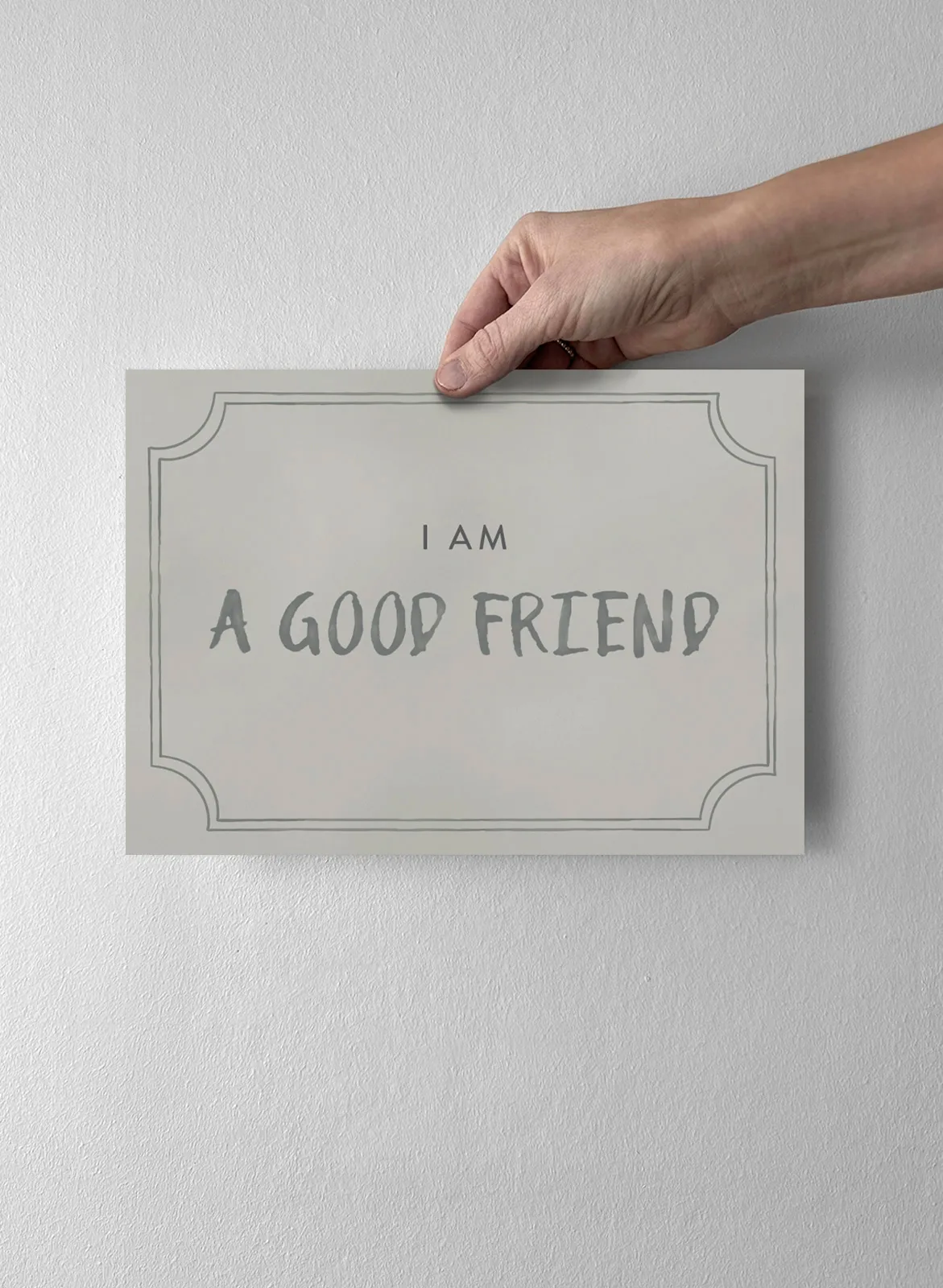 Affiche diplôme Good friend 21x30 cm, Dusty mint Kunskapstavlan®