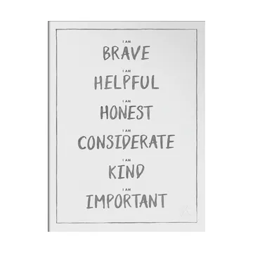 Affiche I am 30x40 cm - Dark grey - Kunskapstavlan®