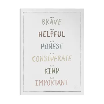 Affiche I am 30x40 cm - Dusty pastel - Kunskapstavlan®