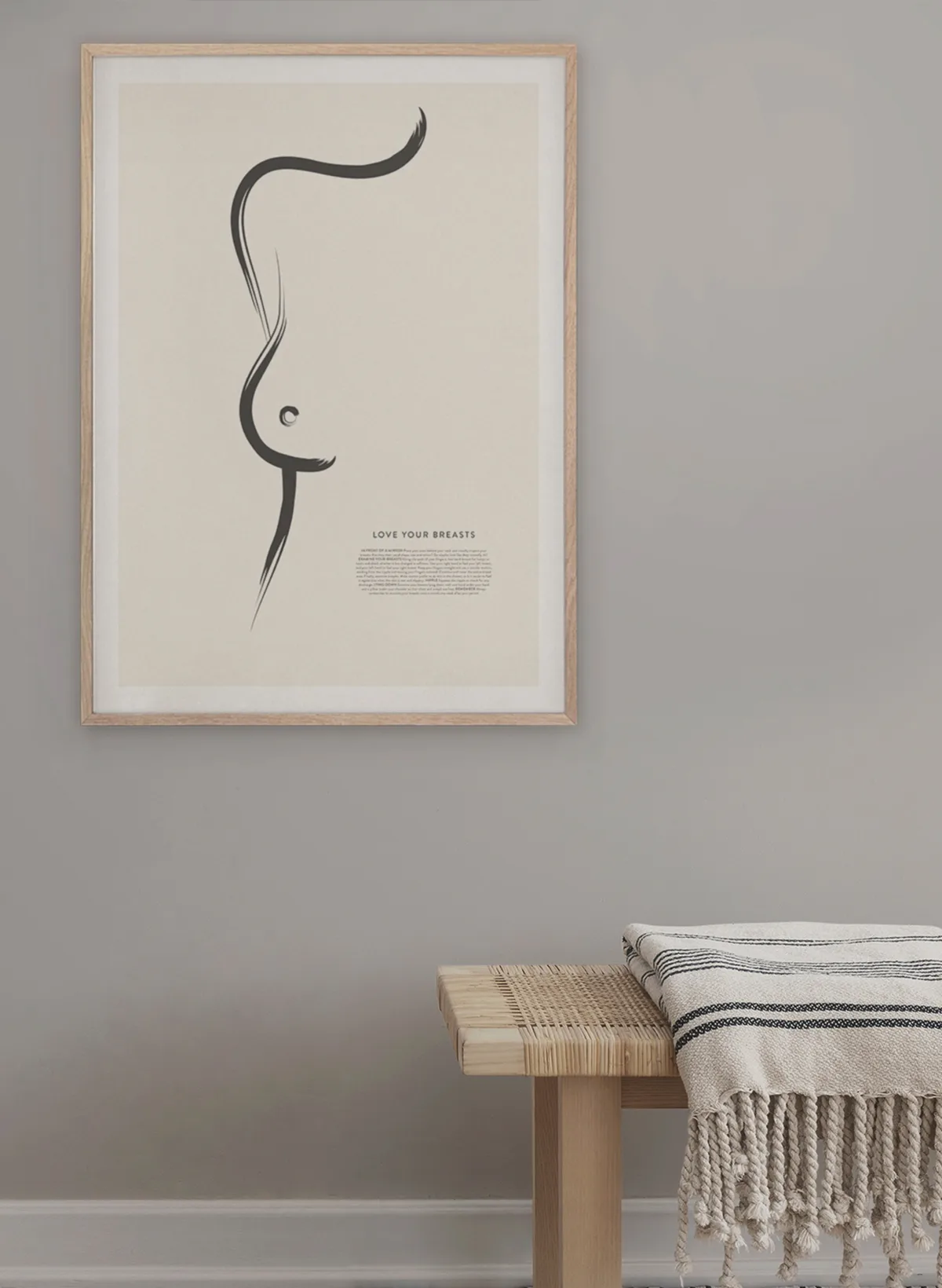 Affiche Love your breasts, 30x40 cm Kunskapstavlan®