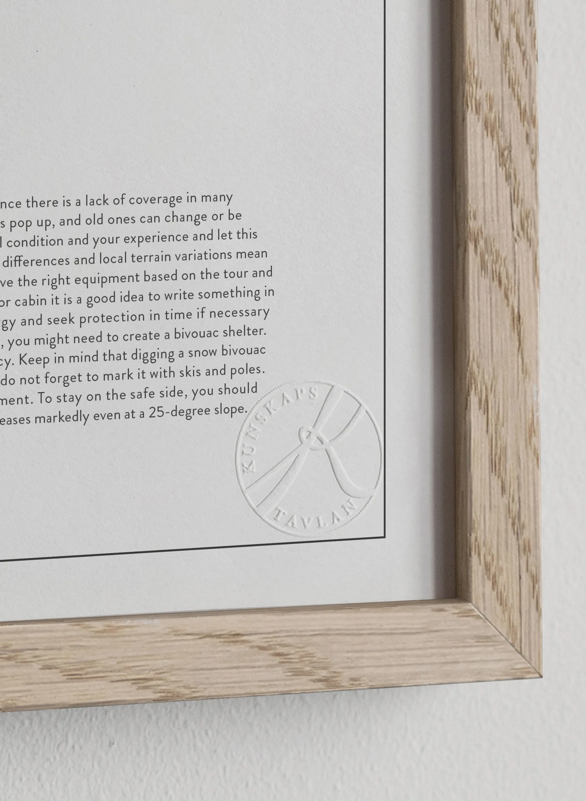 Affiche Mountain safety, 30x40 cm Kunskapstavlan®