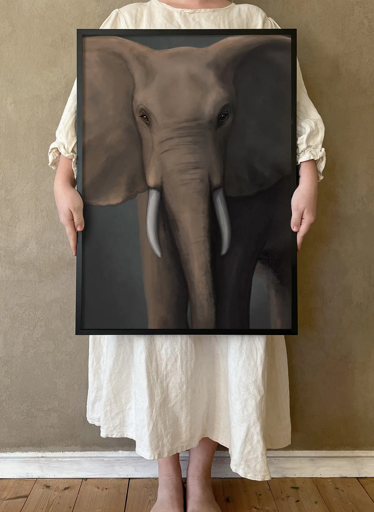 Affiche Skogselefant, 50x70 cm Kunskapstavlan®