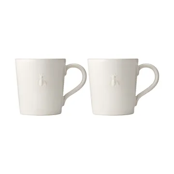 Mugs en céramique Abeille 2 pièces - Blanc - La Rochère