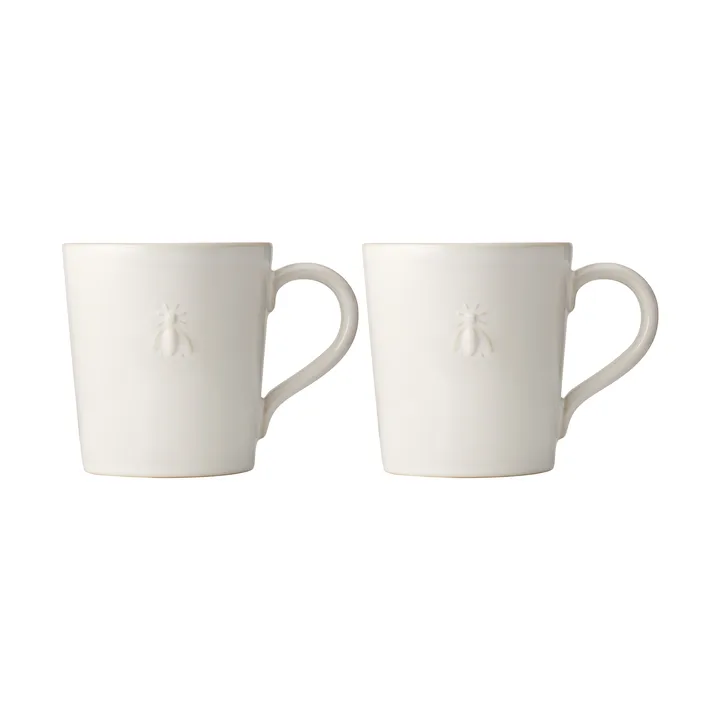 Mugs en céramique Abeille 2 pièces - Blanc - La Rochère