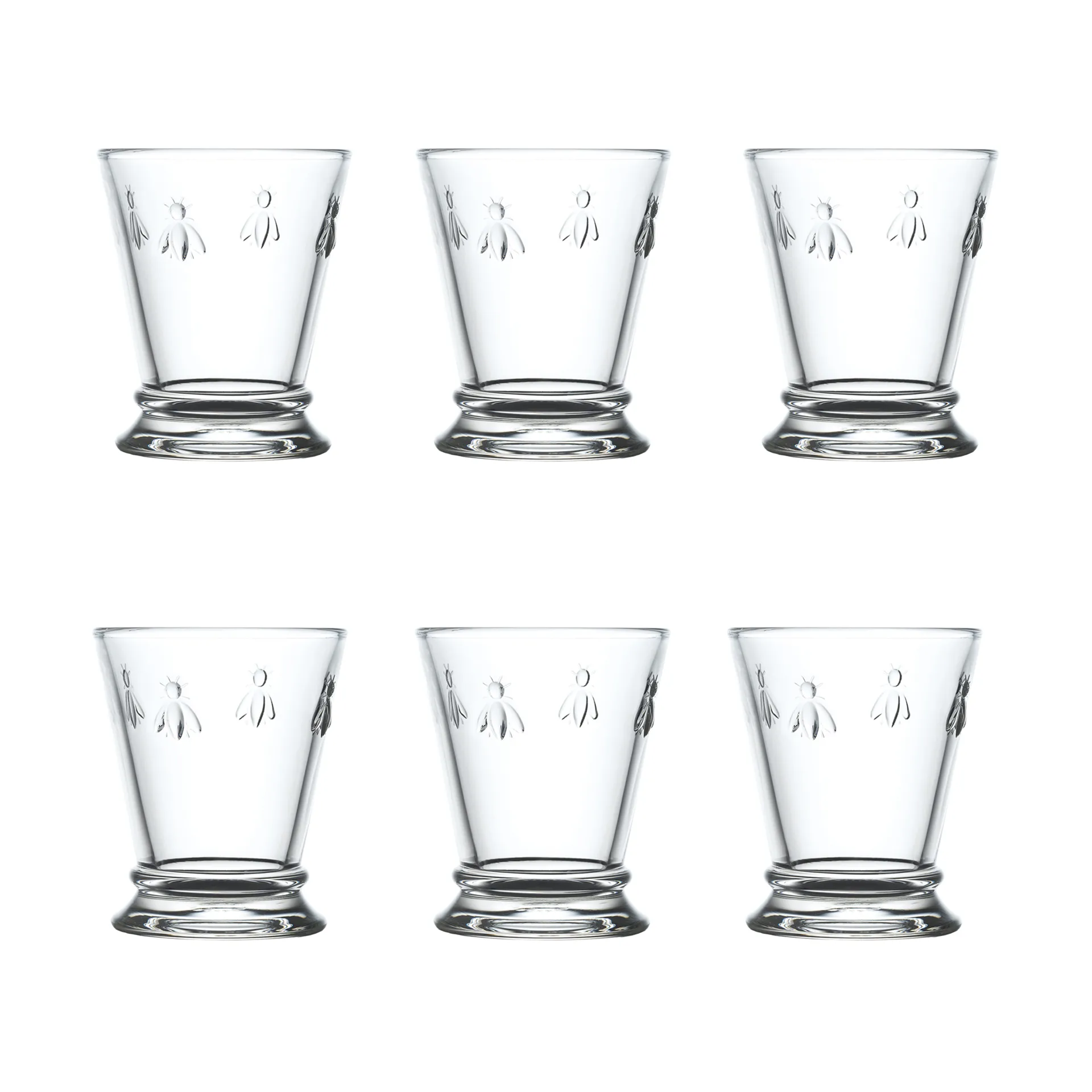 Verre à boire Abeille 19 cl, lot de 6, Transparent La Rochère