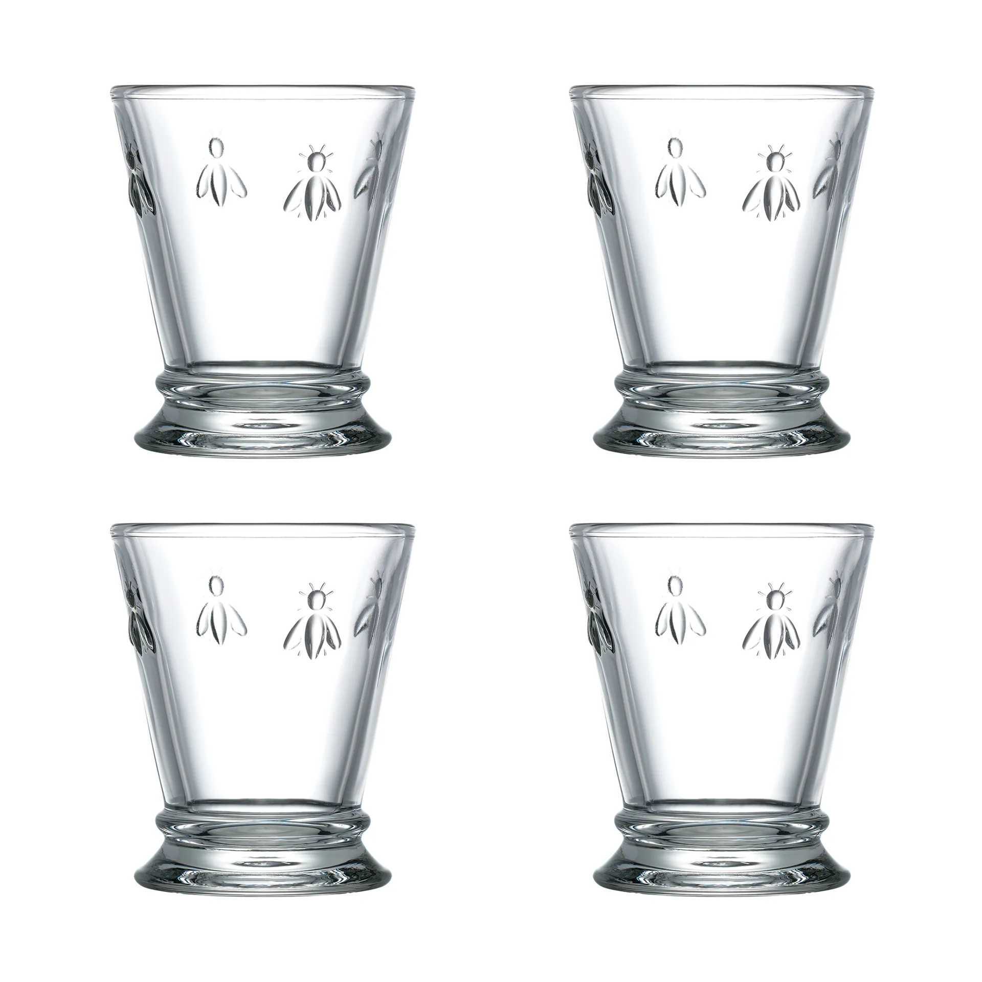 Verre à boire Abeille 26 cl, lot de 4, Transparent La Rochère