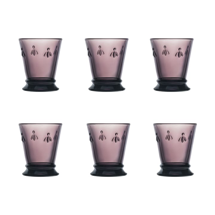 Verre à boire Abeille 26 cl, lot de 6 - Aubergine - La Rochère