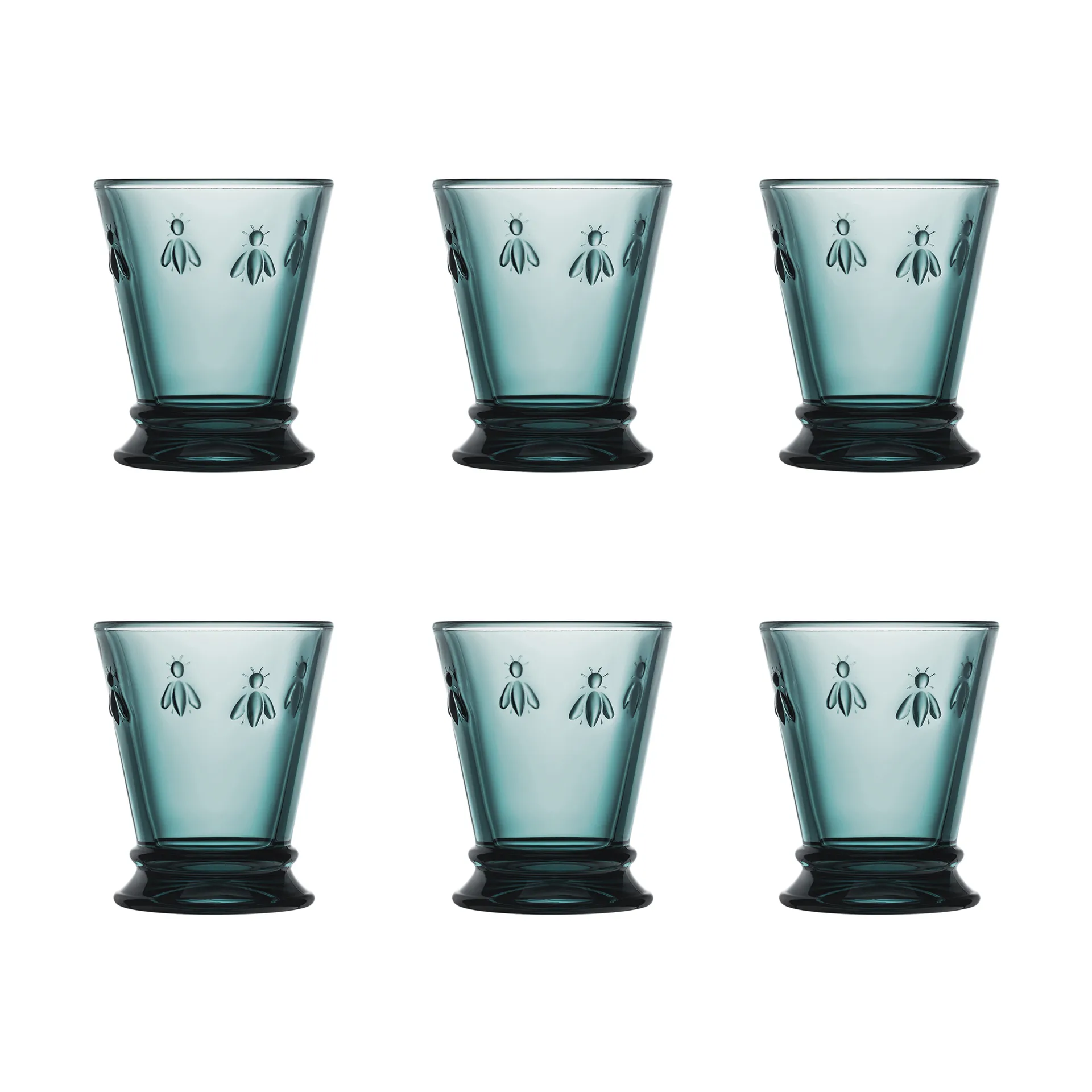 Verre à boire Abeille 26 cl, lot de 6, Bleu foncé La Rochère