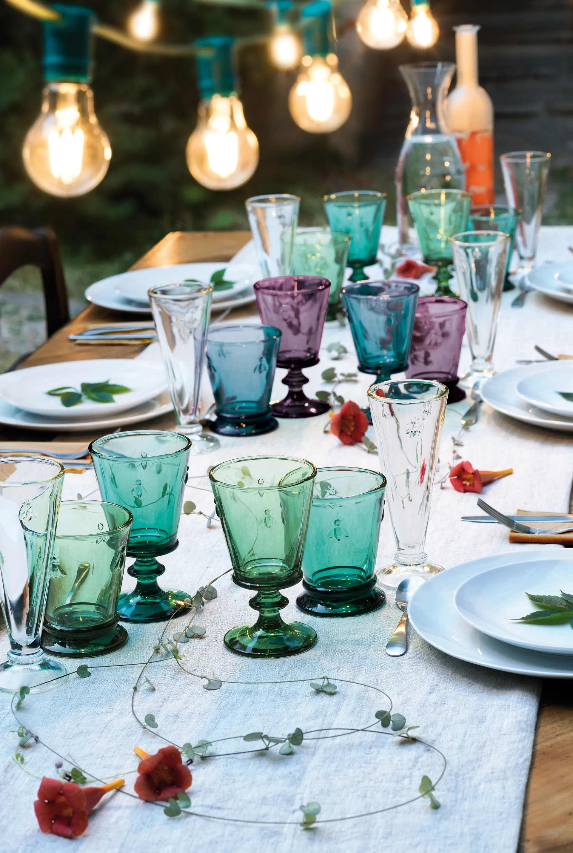 Verre à boire Abeille 26 cl, lot de 6, Bleu foncé La Rochère