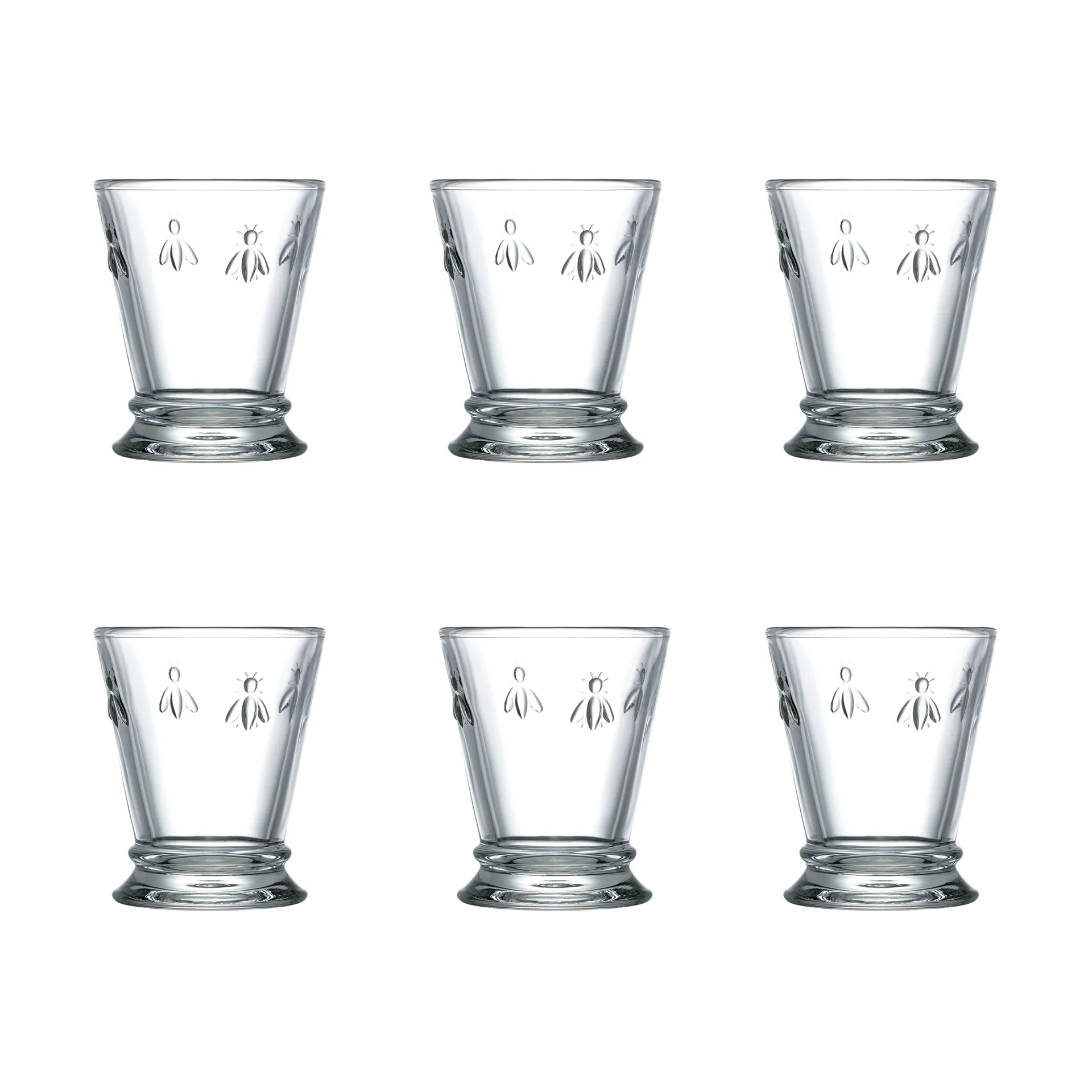 Verre à boire Abeille 26 cl, lot de 6, Transparent La Rochère