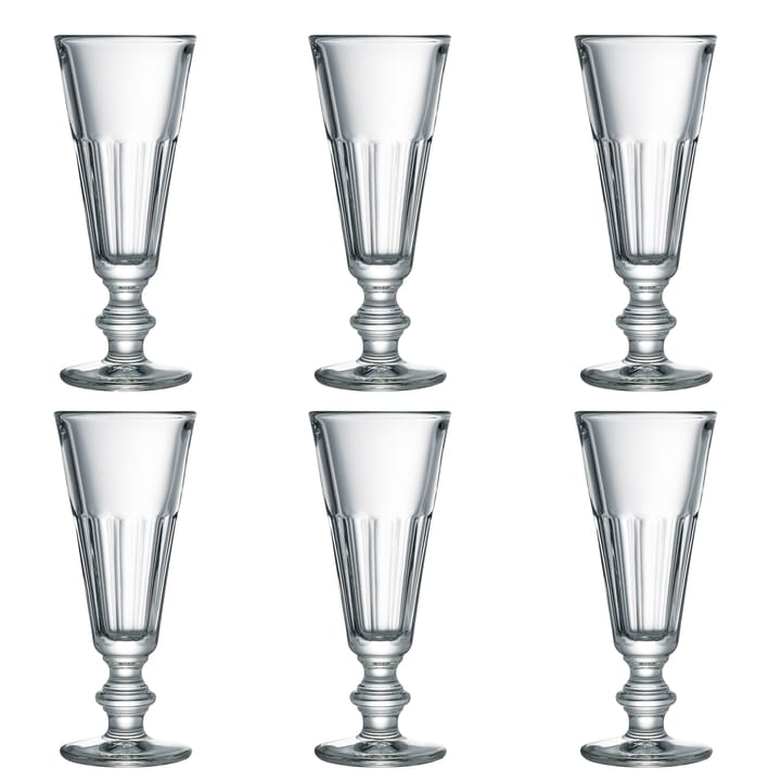 Verre à champagne Perigord 16 cl, lot de 6 - Transparent - La Rochère