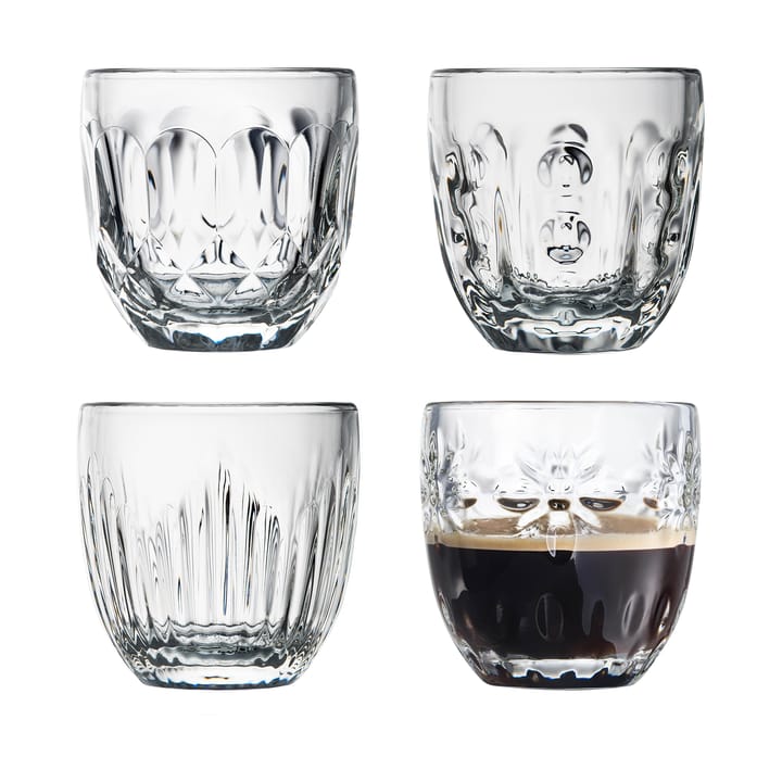 Verre à expresso Troquet 10 cl, 4 pièces - Transparent - La Rochère