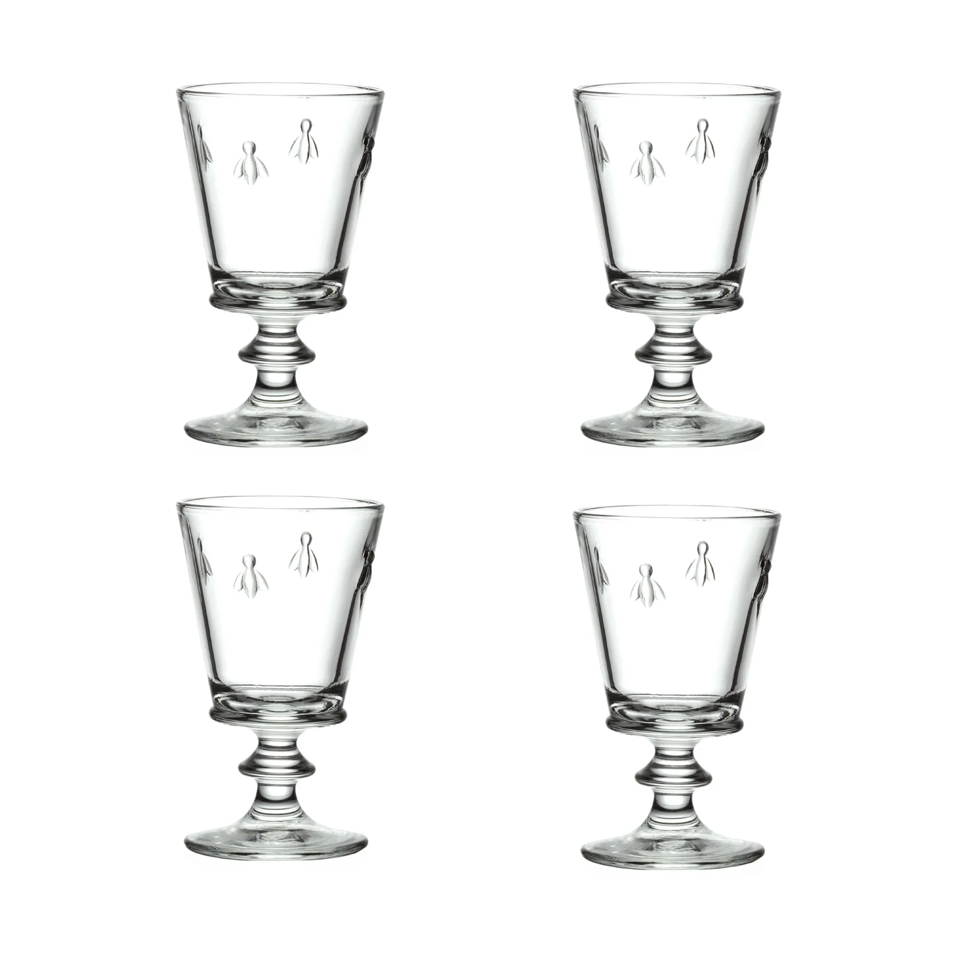Verre à vin Abeille 24 cl, lot de 4, Transparent La Rochère