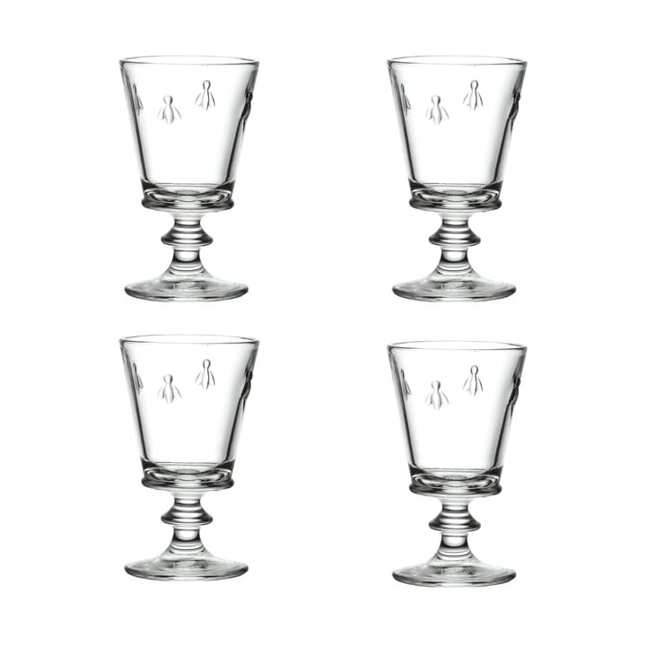 Verre à vin Abeille 24 cl, lot de 4 - Transparent - La Rochère