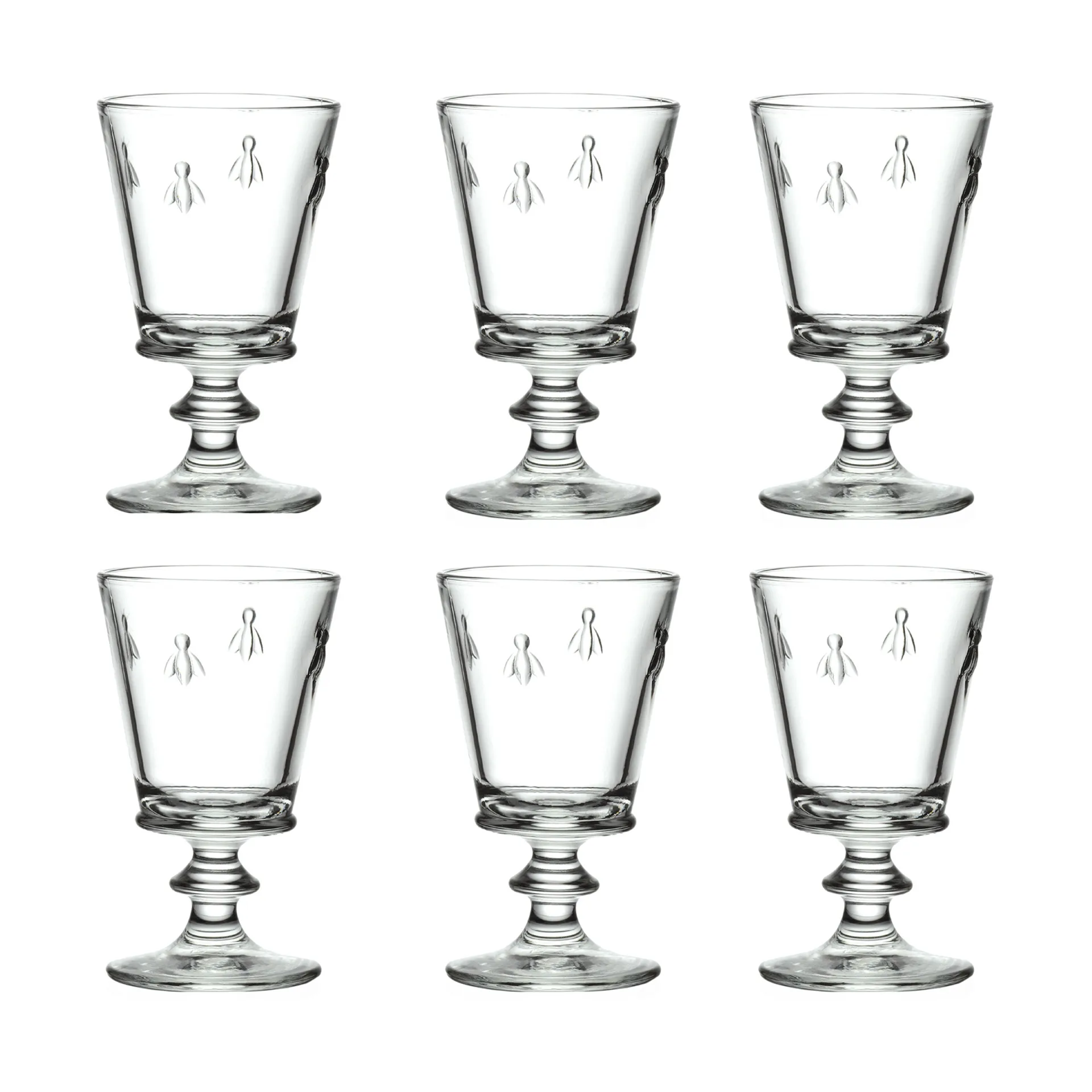 Verre à vin Abeille 24 cl, lot de 6, Transparent La Rochère
