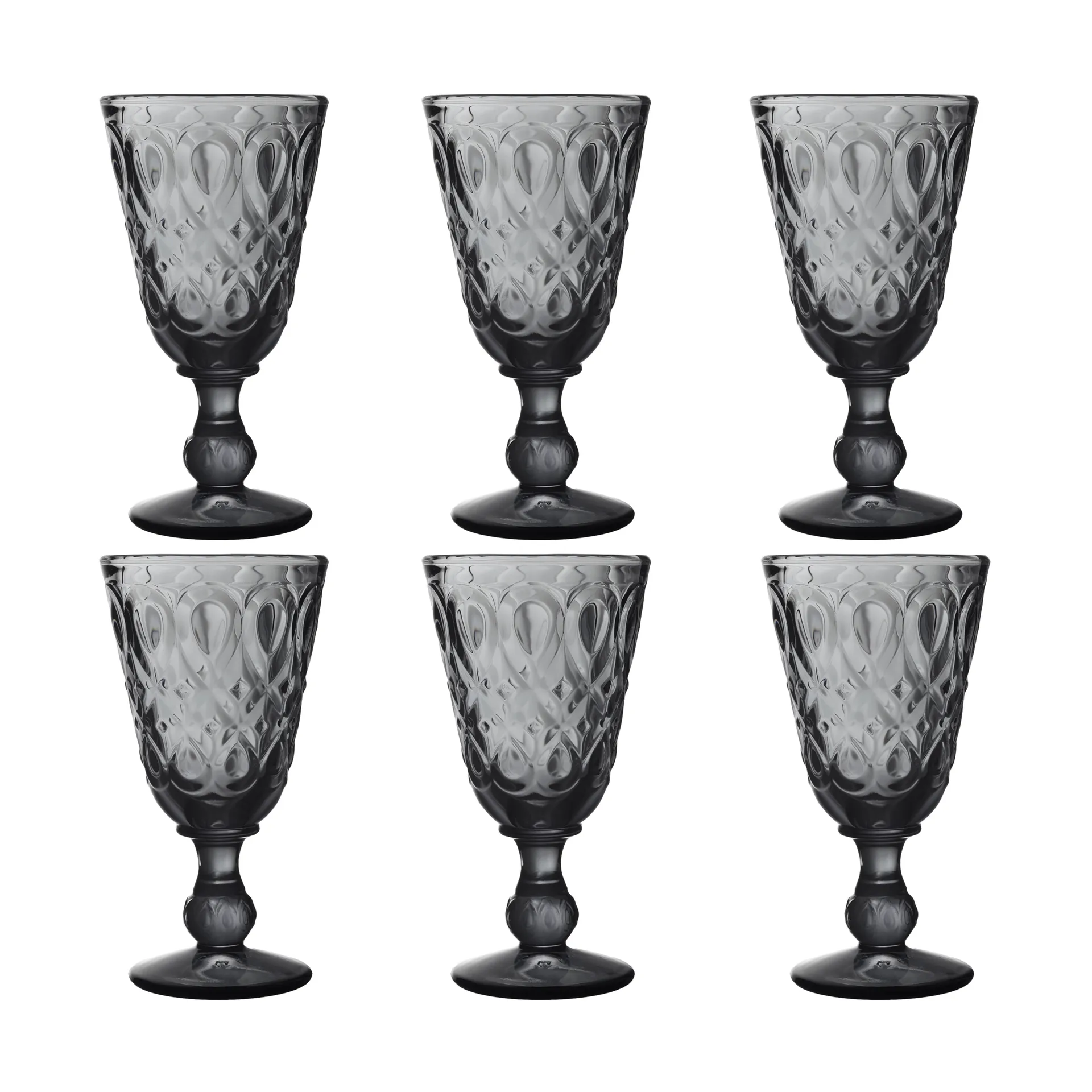 Verre à vin Lyonnais 23 cl, lot de 6, Anthracite La Rochère