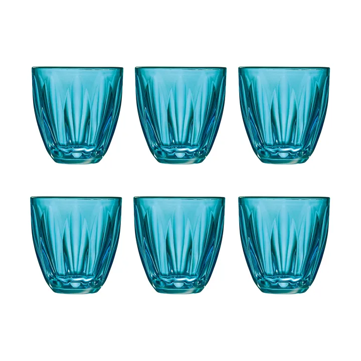 Verres à eau Lily 6 pièces - Bleu - La Rochère
