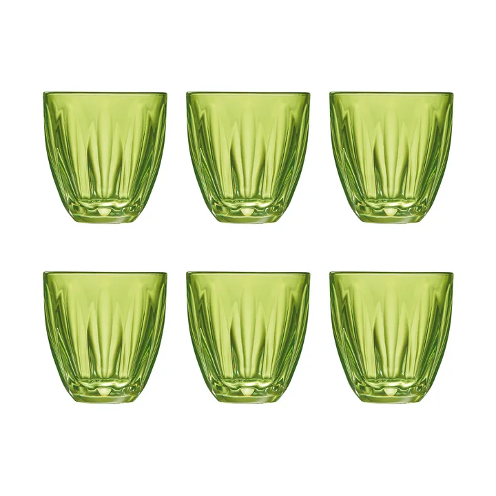 Verres à eau Lily 6 pièces - Vert kiwi - La Rochère