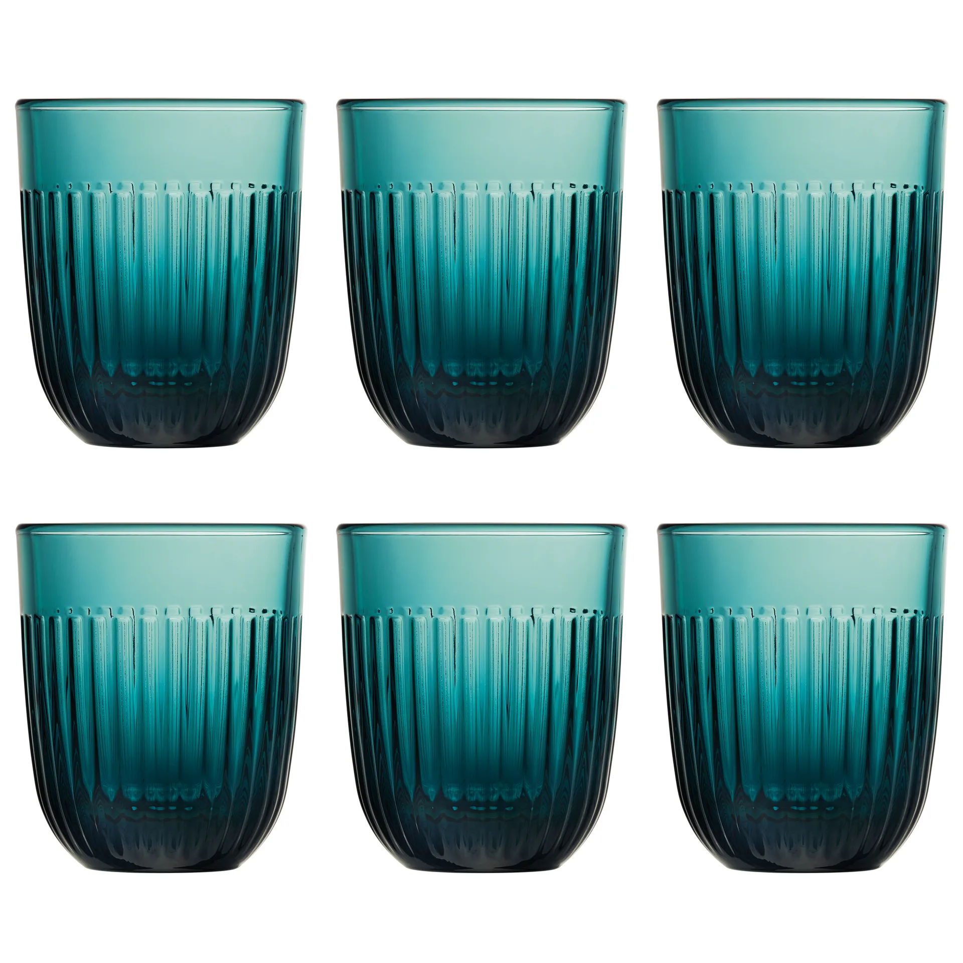 Verres à eau Ouessant 29 cl, lot de 6, Bleu foncé La Rochère