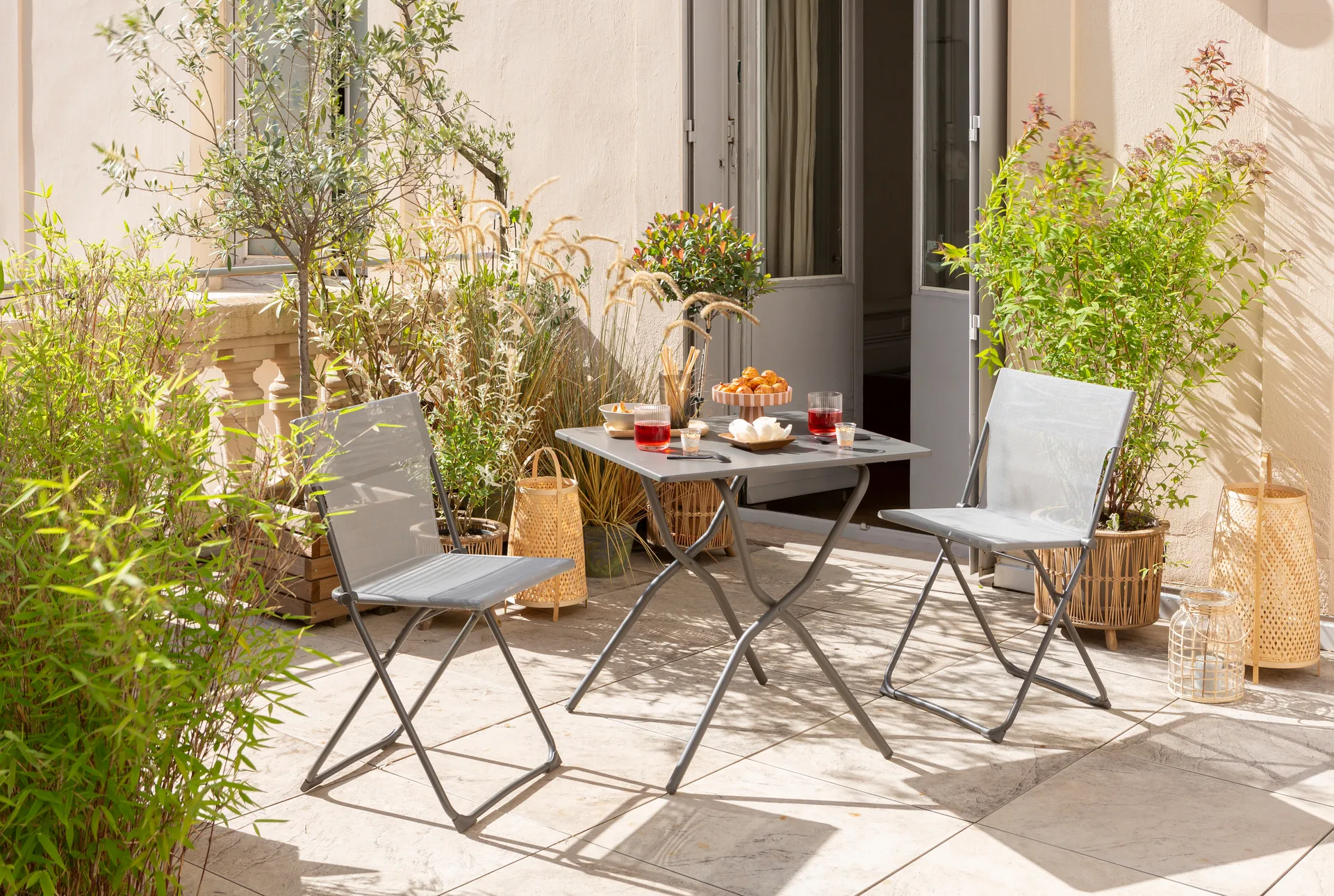 Chaise Balcony, Titane/gris Lafuma