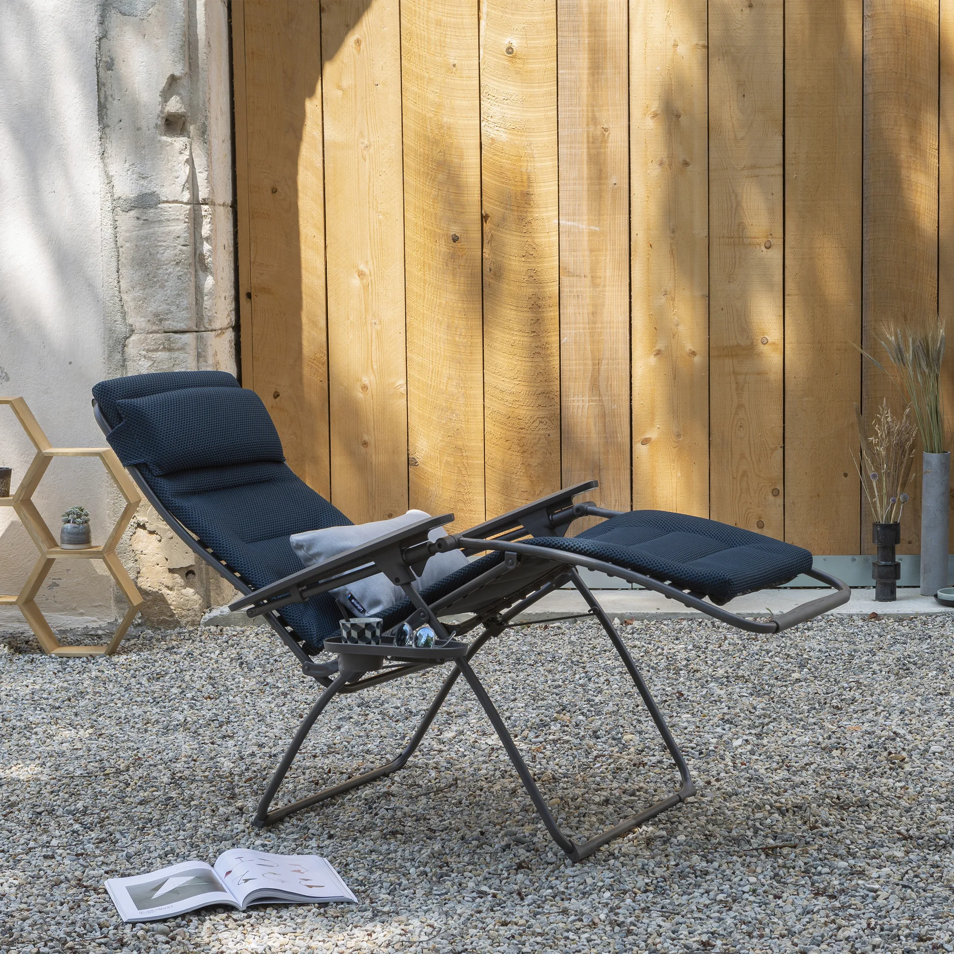 Chaise longue Relax 803, Bleu Encre Lafuma