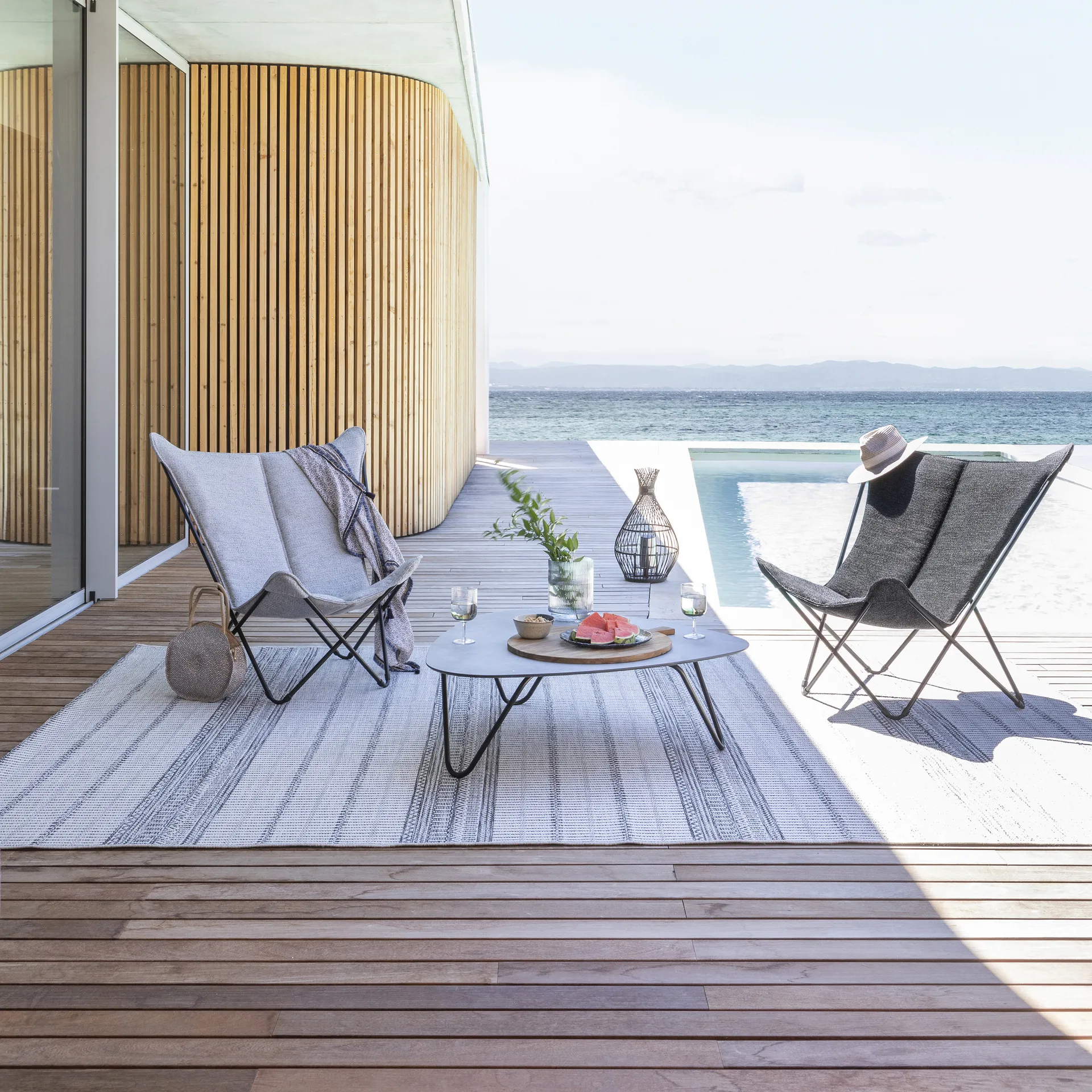 Chaise longue Sphinx, Sunbrella Ebene Lafuma