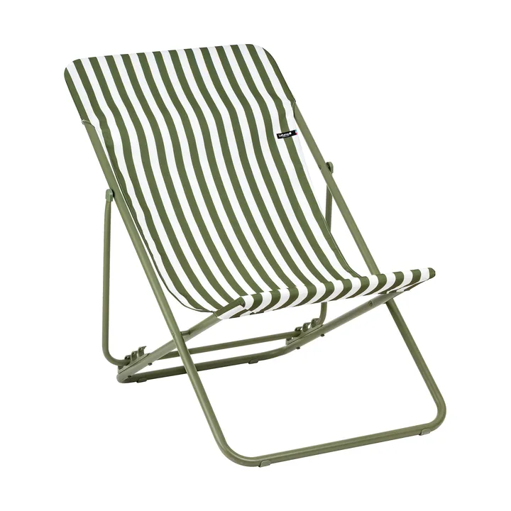 Maxi Transat Colorblock chaise longue - Rayure Moss (vert) - Lafuma
