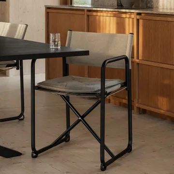 Chaise à accoudoirs X75-2 - Lin naturel-chrome - Lammhults