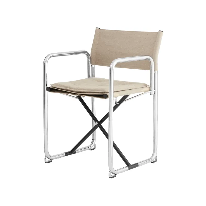 Chaise à accoudoirs X75-2 - Lin naturel-chrome - Lammhults