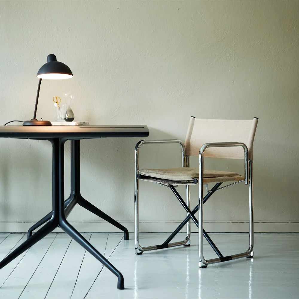 Chaise à accoudoirs X75-2, Noir-chrome Lammhults