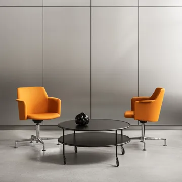 Chariot de service Cargo Support - Laminé noir, Ø90 cm - Lammhults