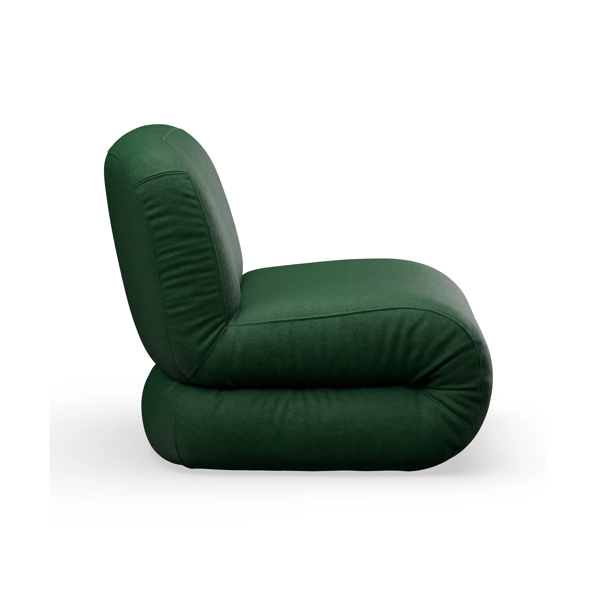 Fauteuil BAU, Divina Mélange - vert foncé, droit Lammhults