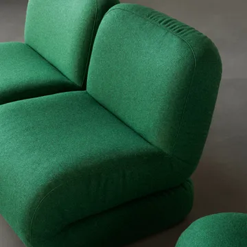 Fauteuil BAU - Divina Mélange - vert foncé, droit - Lammhults
